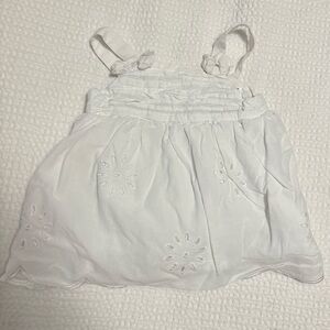 Max Studio Baby White Eyelet Embroidered Romper 6–9 Months